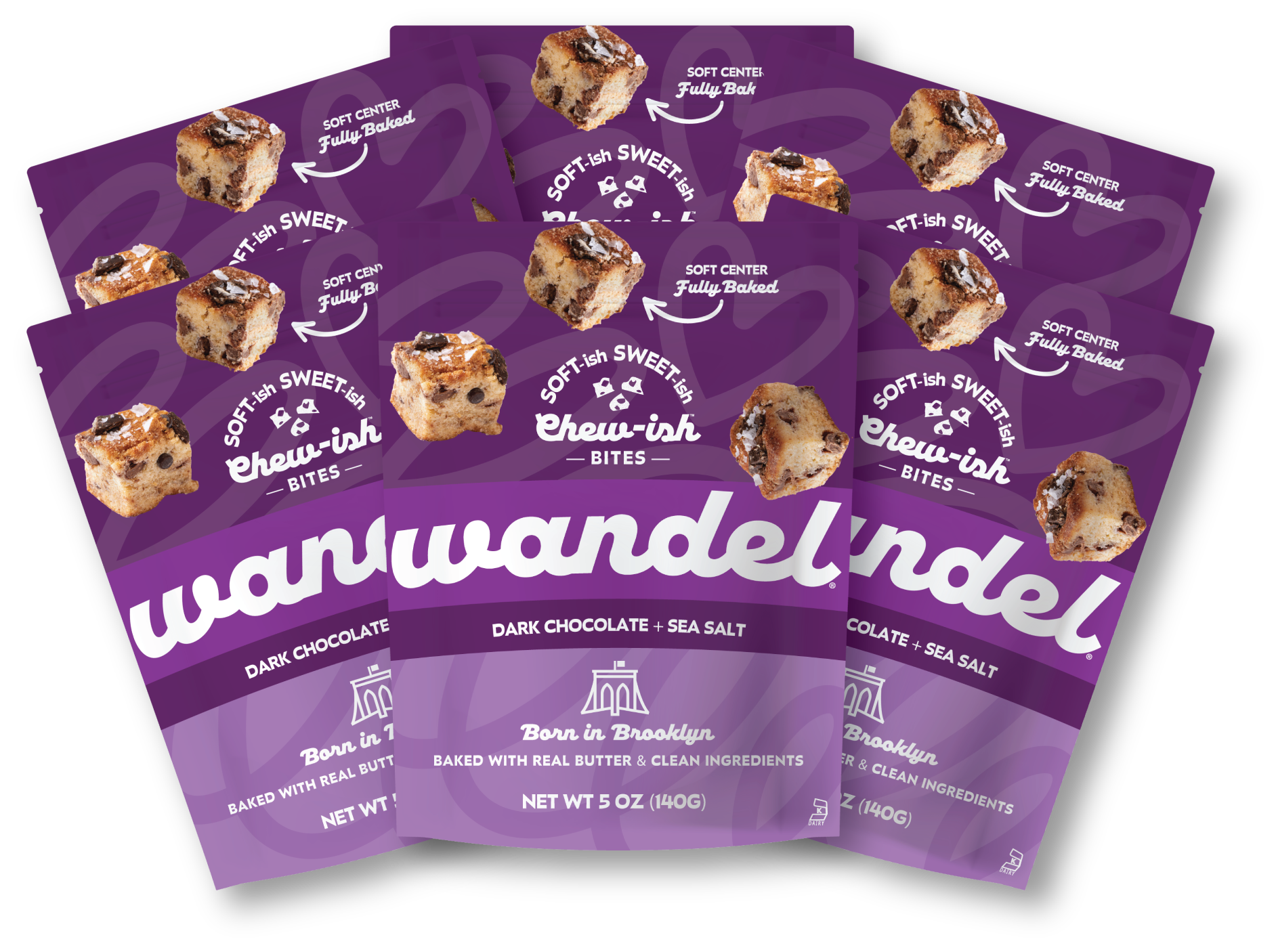 Dark Chocolate Chip + Sea Salt 5 oz Bites 6 pack